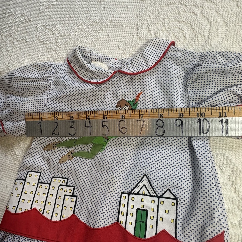 Girls Dress VTG Peter Pan Disney Classic Film Character Sz 4T Polka Dots Rare - Picture 5 of 5